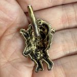 Vintage Santa Claus With Bag Clip On Earrings Enamel Shiny Christmas Photo 3