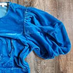 Rhode Pia Draped Velvet Mini Dress In Turquoise Size XS Sleeveless Blue Photo 5