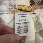 Reformation Comic High Rise Straight Jeans | White | Button Fly | Size 25 | Rare Photo 10