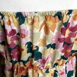 SheIn  Sleeveless Floral Halter Tie Neck Open Back Romper Orange Pink Size 6 Photo 8