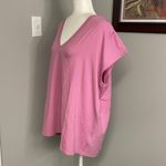 Athleta  Outbound V-Neck Rose T-Shirt 1X NWT Cap sleeve athleisure loungewear Photo 1