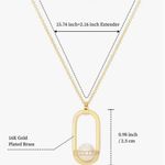 Necklace Women's 16K Gold Plated Pearl Choker Necklaces with Cubic Zirconia A1 Photo 4