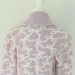Cupcakes & Cashmere Sleepwear Luxe Robe Sweater Cardigan Lavender Bows Medium Purple Photo 7