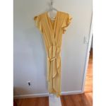 Amanda Uprichard  Martinique Yellow Midi Belted Wrap Dress size 2X Photo 3