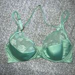Savage X Fenty Straight up Lace Plunge Bra mint hint green size 38DDD Green Photo 1