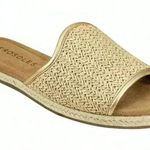 Aeropostale AEROSOLES Womens Beige Rope Wrapped Denville Round Toe Slip On Slide Sandals Photo 2