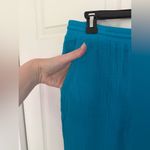 Michael Stars NWT Jovi Waist Tie Pants Corsica Blue Double Gauze Pants Large Photo 5