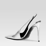 retrofete Cindy Slingback High Heels in Silver 39.5 with Box Womens High Pumps Size 8.5 Photo 2