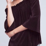 J.O.A. Crinkle Ribbed Off Shoulder Top Black small Photo 0