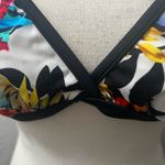Venus Bikini Swimwear Top Black Floral Size D Adjustable 32-34" Photo 3