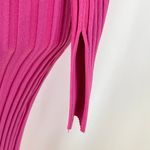 ASTR New Ribbed Knit Off Shoulder Long Sleeve Slit Midi Sweater Dress Pink XS Photo 16