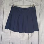 SO  Navy Blue Pleated Mini Skater School Girl Skirt Photo 3