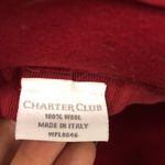 Charter Club Vintage  100% cotton dark red hat flower made to Italy church derby Photo 6