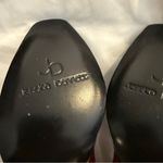 NWOT Jessica Bennett Jkiora Pleated Silk and Crinkle Patent Stiletto Peep Photo 6