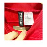 H&M  Caliente Red Bodycon Cutout Ribbed‎ Mini Dress S Long Sleeved NEW Photo 3