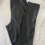 Missguided Black Faux Leather Split Hem Leggings  Photo 0