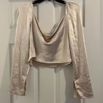 Princess Polly Cowl Neck Satin Crop Top Photo 3