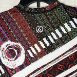 InkNBurn Short Sleeve T Shirt XXS Black Burgundy White Geometric‎ Print Workout Photo 2