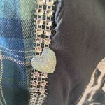 Style & Co Ac/dc high voltage graphic tee on back of . Blue and Green Plaid Shirt Photo 4