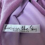 Lucy in the Sky  Velvet Velour Purple Sleeveless Twist Mini Bodycon Dress Size S Photo 3