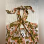 S/W/F Duomo Floral Cross Halter Neck cutout mini dress Green Size M Photo 3