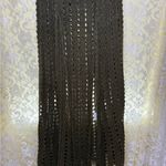 Selfie Leslie Dark olive green Crochet Maxi Skirt double slit medium / small NWT Photo 3