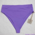 NEW Toast Swim Signature High Waist Bottom in Amethyst, XL Purple Photo 2