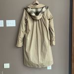 Eddie Bauer Vintage Flannel Lined Insulated Trench Coat in Tan Size Small Photo 1