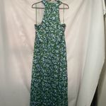 SCOOP WO SIZE XXL (20)Green and Blue floralPatterned Halter Dress pleated skirt Green Photo 10