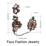 Gorgeous Boho Style Gold Plated Double Finger Adjustable Ring Photo 3