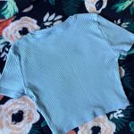 ZARA  Periwinkle Crop Top Fitted Baby Tee Photo 2