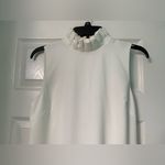 Ted Baker  London Ruffle Neck Elegant White Sleeveless Dress Size 1 US Size 4 Photo 6