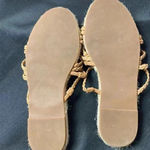 Madewell  WOMENS SIZE 7.5(9.5”) SLIP ON SANDAL BRAIDED STRAP FLAT JUTE HEEL Photo 8