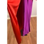 Novalux Maxi Dress Women Burnt Orange Purple Tie Dye Twist Front Plunge V Neck Size M Photo 1