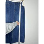 Commense Front Split Raw Hem Denim Midi Skirt S NWT Blue Photo 2