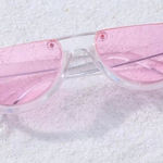 None Clear & Pink Sunglasses Photo 0