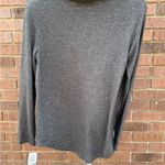Planet Gold  Cowl Neck Pullover Tunic Top Grey Womens Size Medium Kangaroo Pocket Photo 6