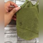 SheIn  || Two Piece Set Solid Green Strappy Top High Slit Skirt SZ Small Photo 5