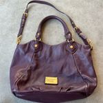 Marc by Marc Jacobs MARC JACOBS Wine Red Burgundy Cabernet Tumbled Leather Top Handle Women’s Tote Photo 0