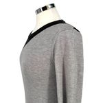 Long Tall Sally Colorblock Crewneck Long Sleeve Sweater Gray Black Size 6 Photo 3