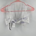 ONIA Flora Bikini Top SZ Small Crinkle Texture White Black Pushup Swim Beach NWT Photo 3