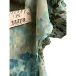 Chico's Sheer Abstract Print Button Up Poncho Top S/M Blue Green Lightweight Photo 7