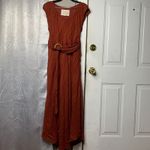 Anthropologie  terra cotta fall midi dress size‎ 10 boho autumn wedding guest Photo 1
