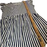 SheIn Striped Ruffle Sleeve Sheer Dress By  - Navy & White Stripes Size 1X 1XL Photo 3