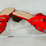 Nine West Red Floral Robertson Slide Sandal, Sz 8.5, NWT Photo 0