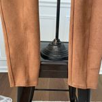 Spanx  Camel Tan Sueded Moleskin Fabric Leggings L Photo 3