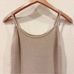 J.ING Tan Beige Sleeveless Ribbed Knit Sweater Midi Dress One Size NWT Photo 4