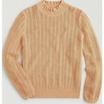 J.Crew  Pointelle Ruffle Mockneck Sweater Sz. S Photo 1