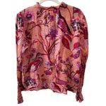 Banjanan Chrissie Buttondown Shirt in Jubilee Tropical Pink Bird Print Size XXL Photo 3