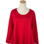 NOEN Nordic Ponte Knit Cocoon Hem Dress 3/4 Sleeve Red Sz 4 Photo 1